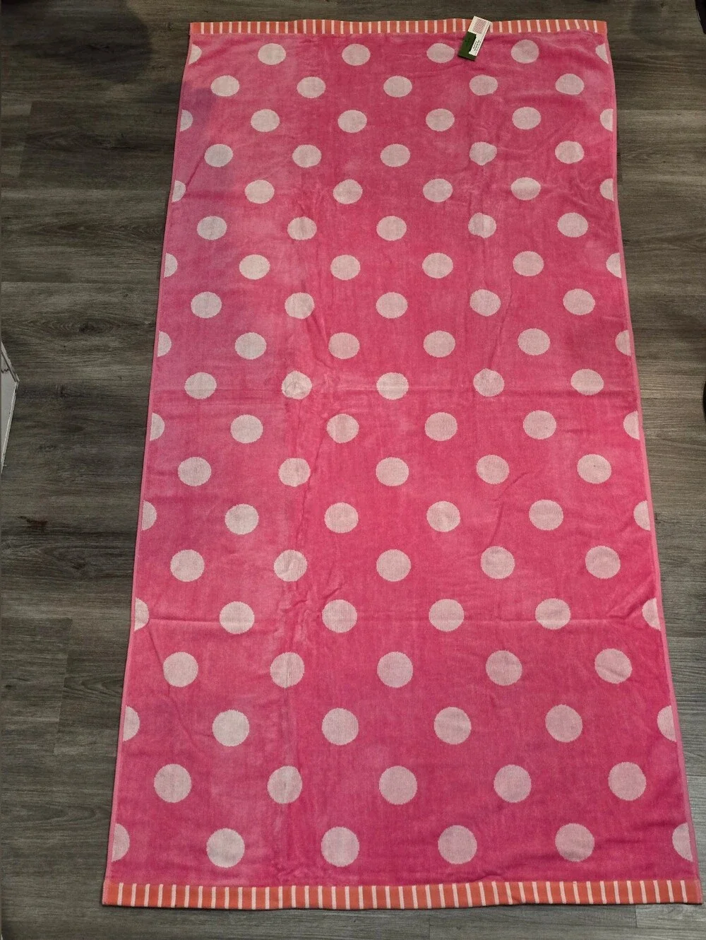 Kate Spade New York Polka Dot Oversized Beach Towel- Pink